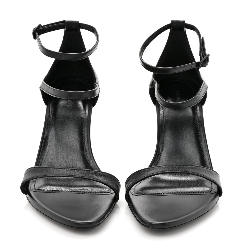 Calfskin Honey 90mm Sandal 37 Black