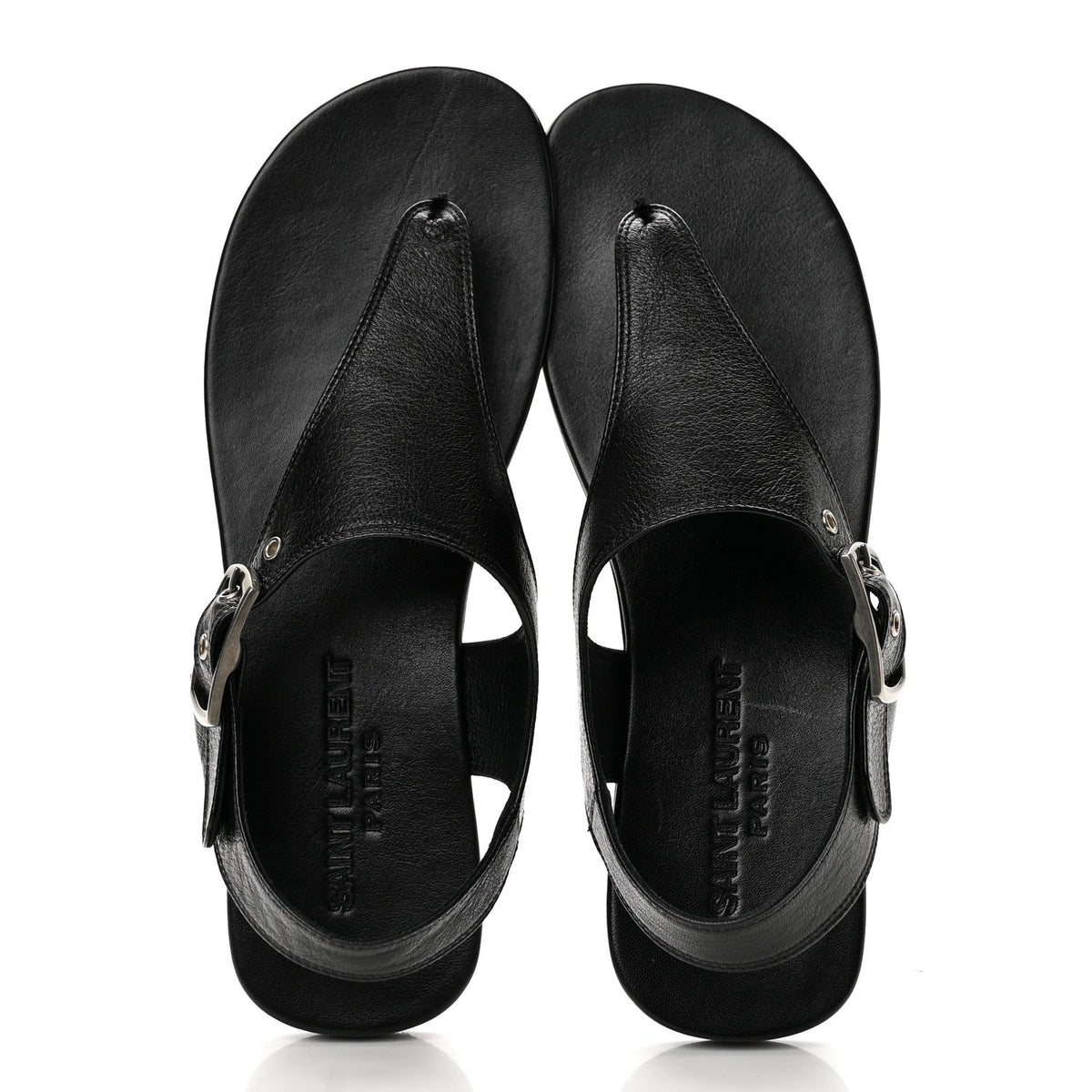 Calfskin Incrociato Denver Monogram Sandals 36 Black