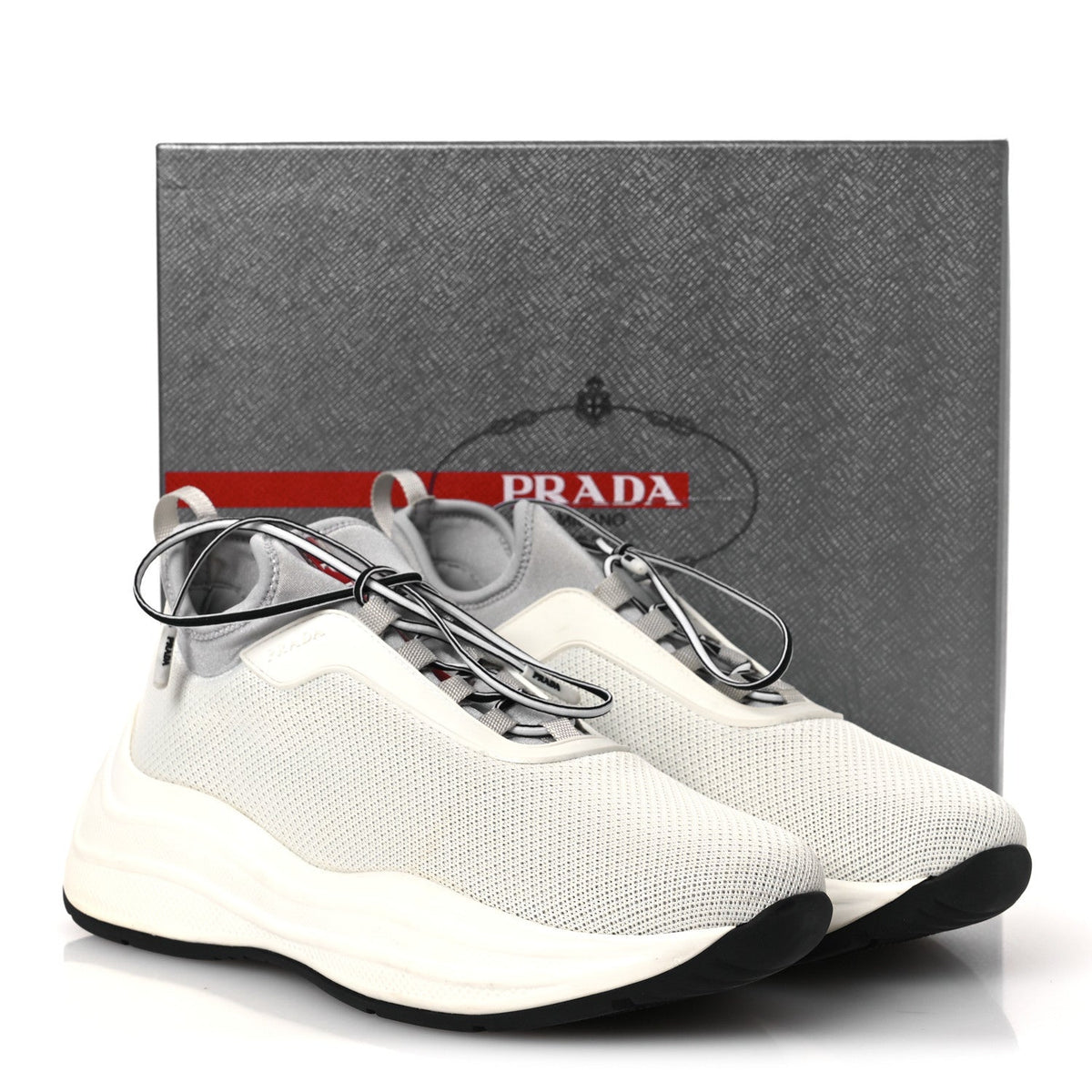 Mesh Neoprene America's Cup 45mm Womens Sneakers 37.5 White Alluminio