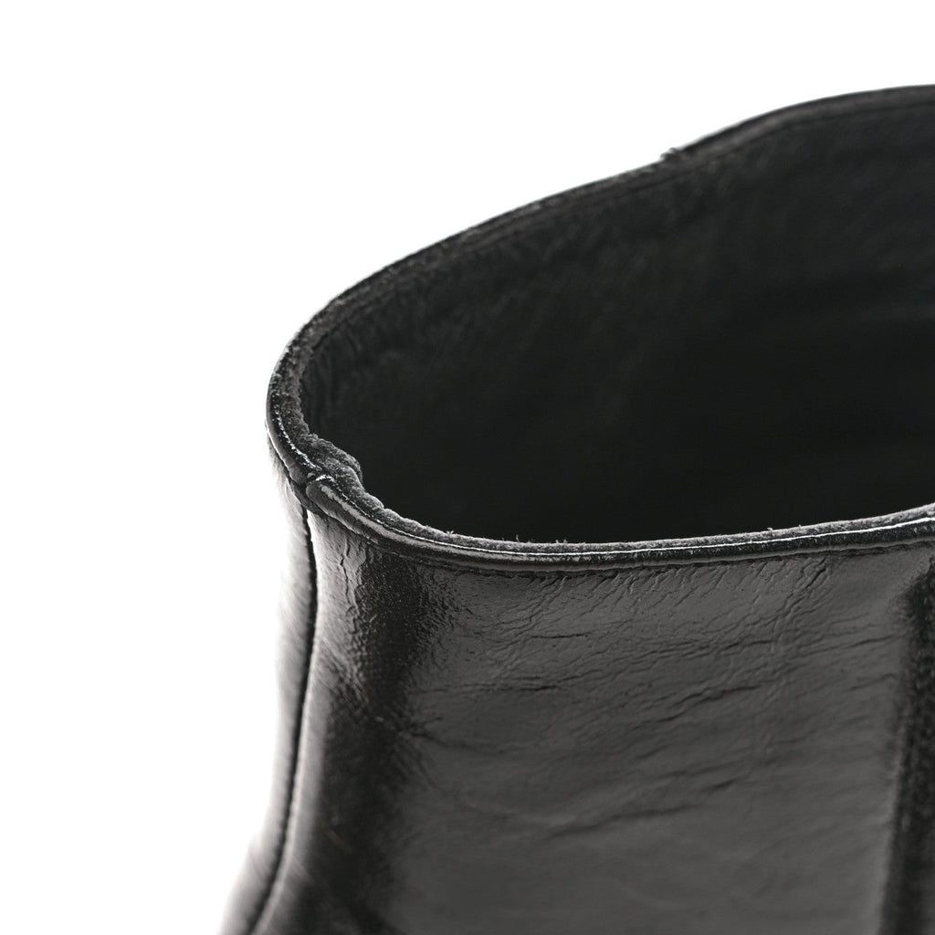 Calfskin Loulou 70 Uniform Ankle Boots 36 Black