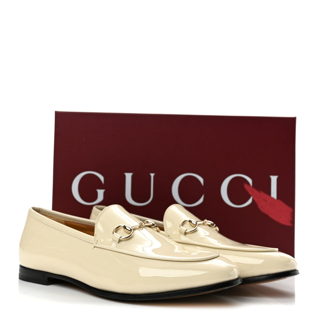 Patent Womens Jordaan Loafers 38.5 New Ivory