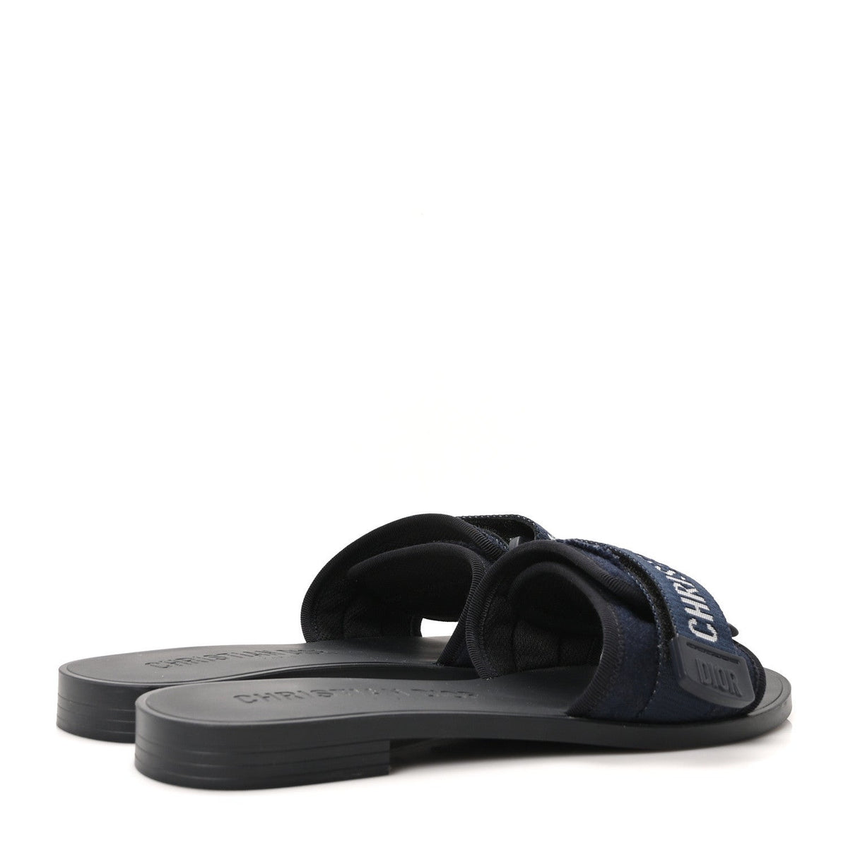 Technical Stretch Fabric Camouflage Dio(r)evolution Slide Sandals 38 Deep Blue