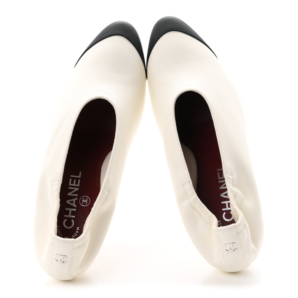 Lambskin Pumps 37 Ivory Black