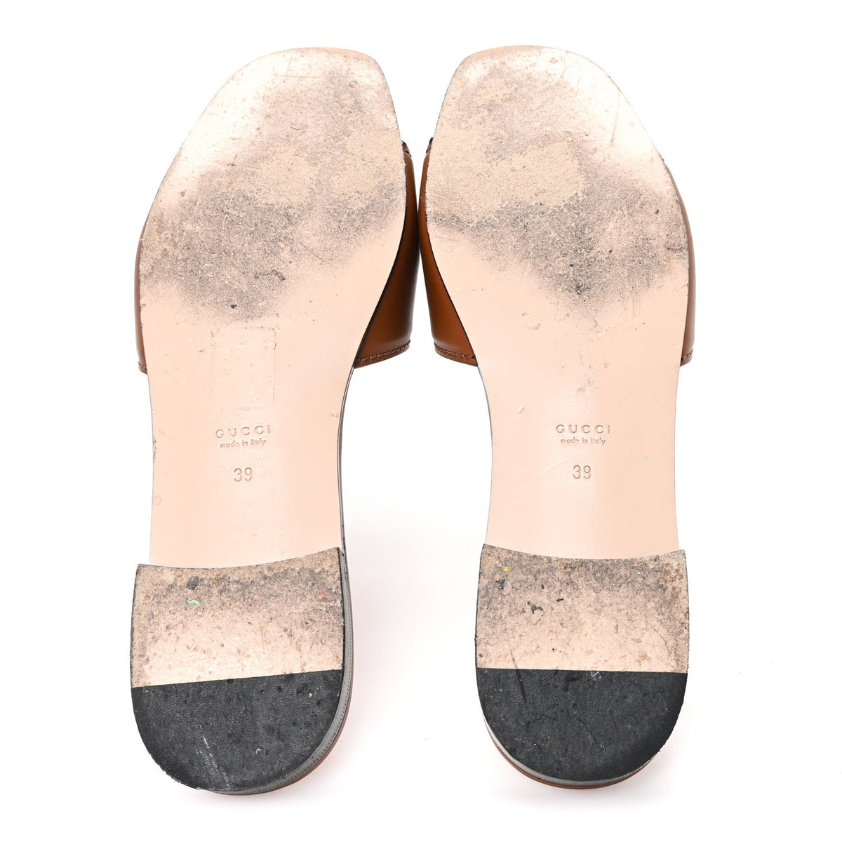 Cosmos Softy Calfskin Interlocking G Cut Out Slide Sandals 39 Cuir