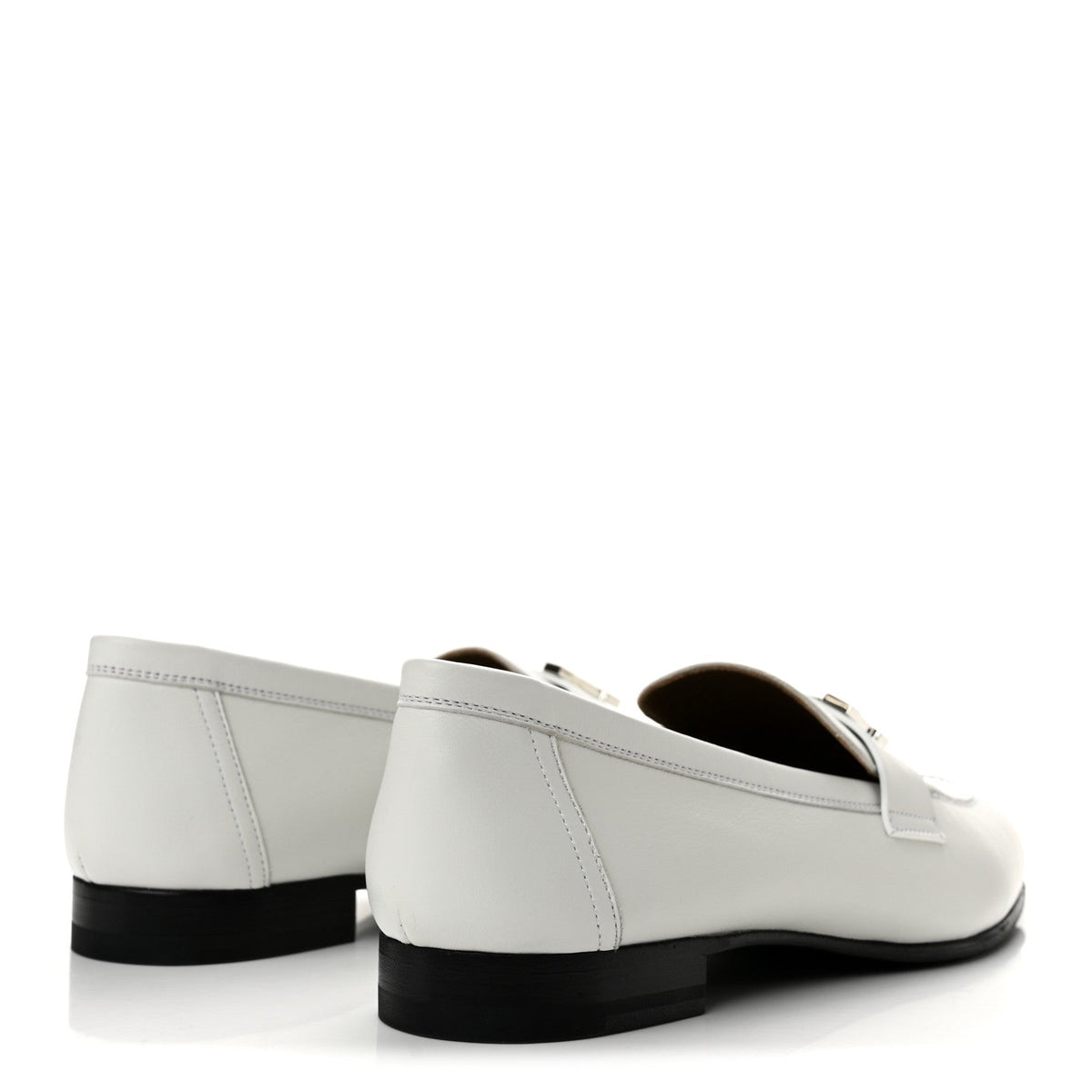 Calfskin Womens Paris Loafers 38 White