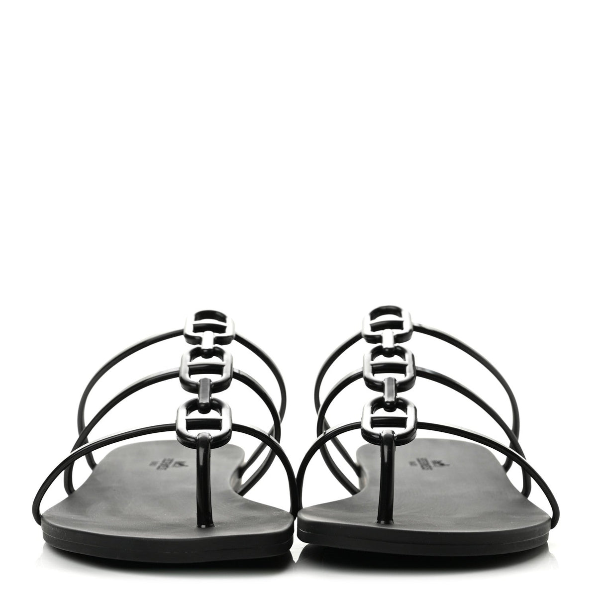 Rubber Womens Mykonos Sandals 40 Black