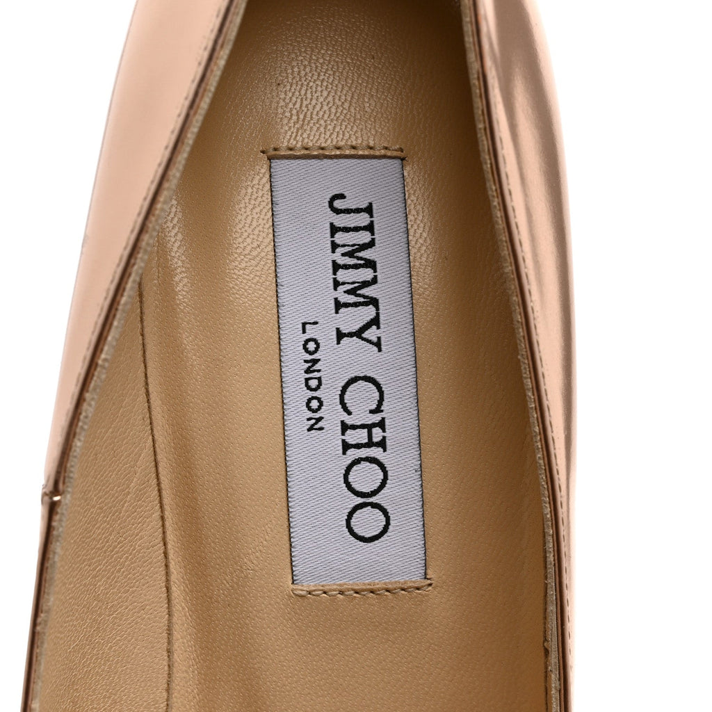 Metallic Mirror Calfskin Pointy Toe Abel Pumps 37 Blush