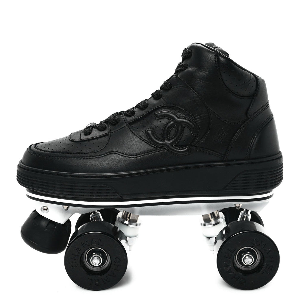 Calfskin Womens Roller Skates 38 Black