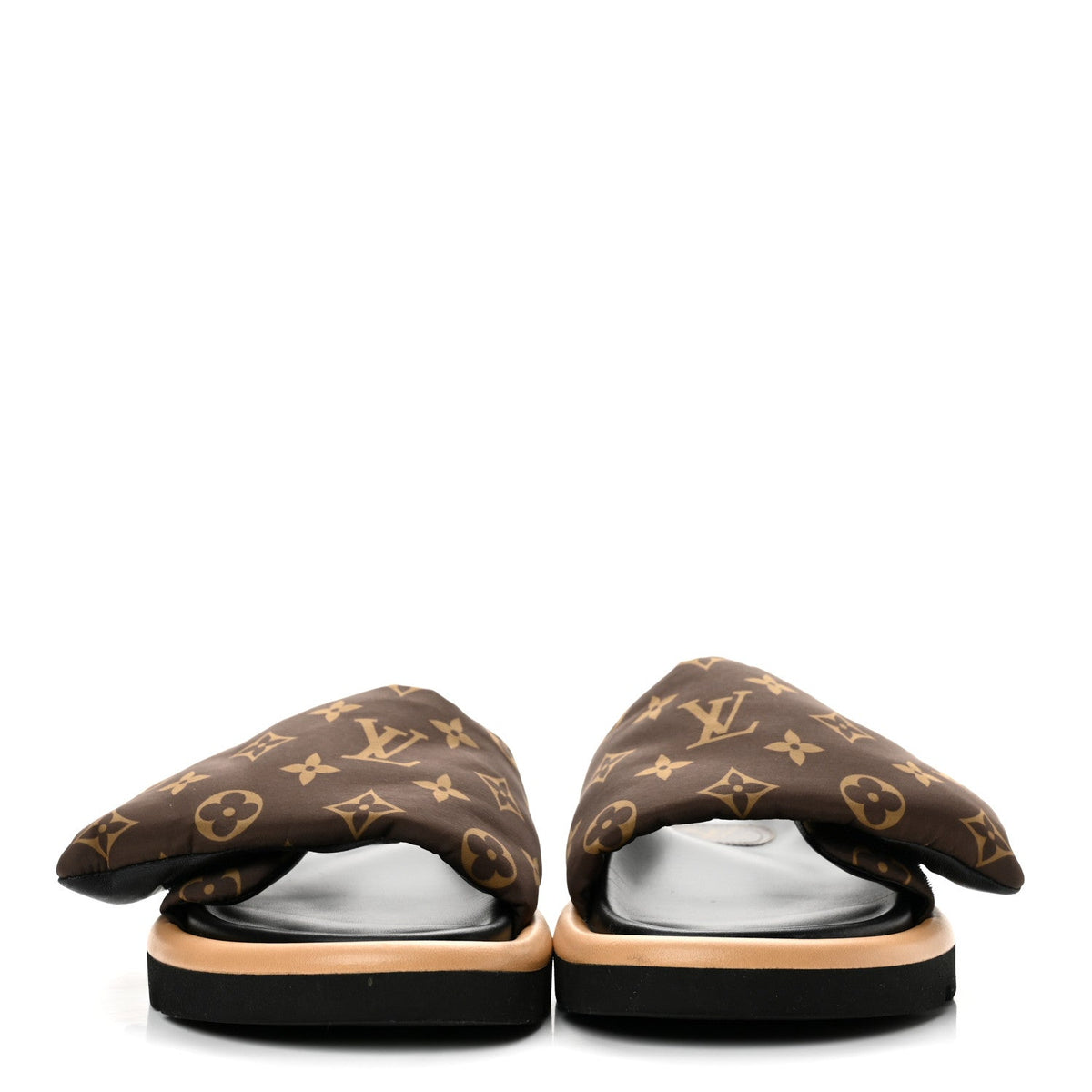 Nylon Monogram Pool Pillow Comfort Mule 37 Cacao Brown
