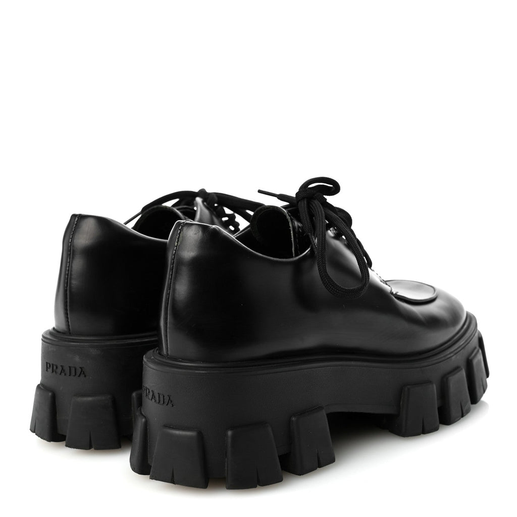 Spazzolato Rois Monolith 55mm Derby Loafers 36.5 Black