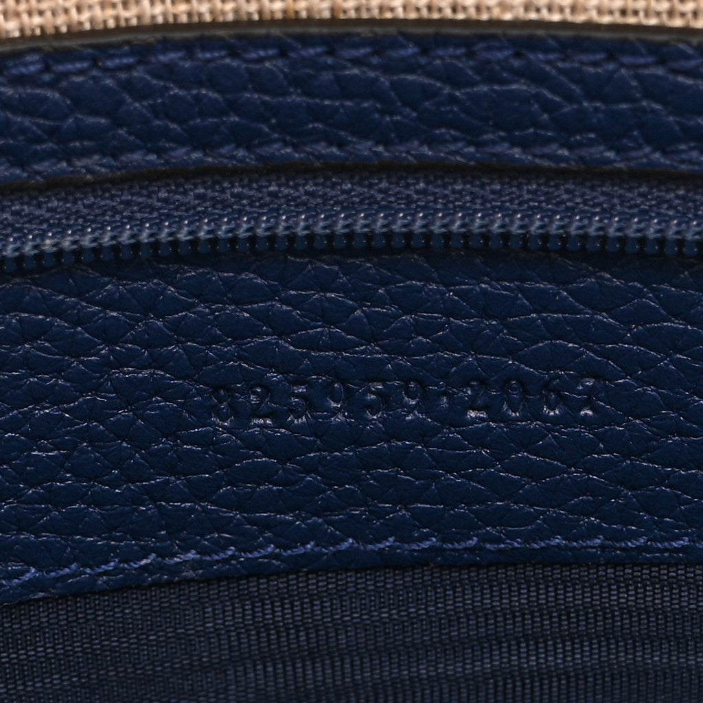 Piuma Calfskin Jumbo GG Embossed Pouch  Royale