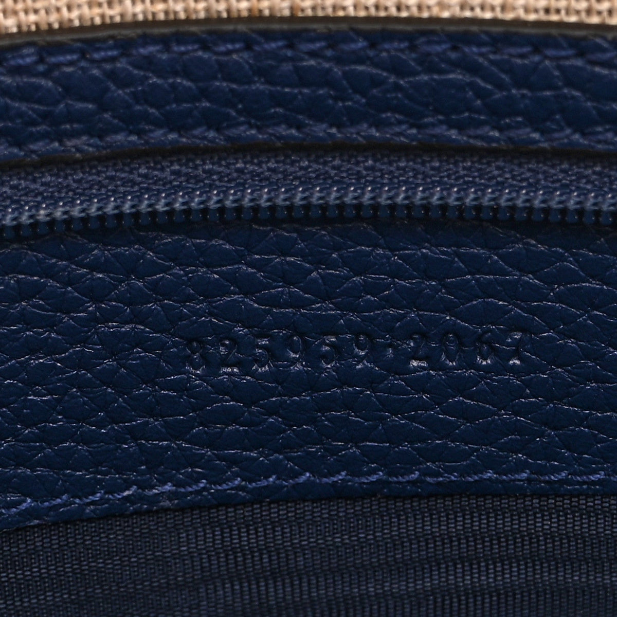 Piuma Calfskin Jumbo GG Embossed Pouch  Royale