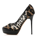 Lace Patent Pumps 36.5 Black