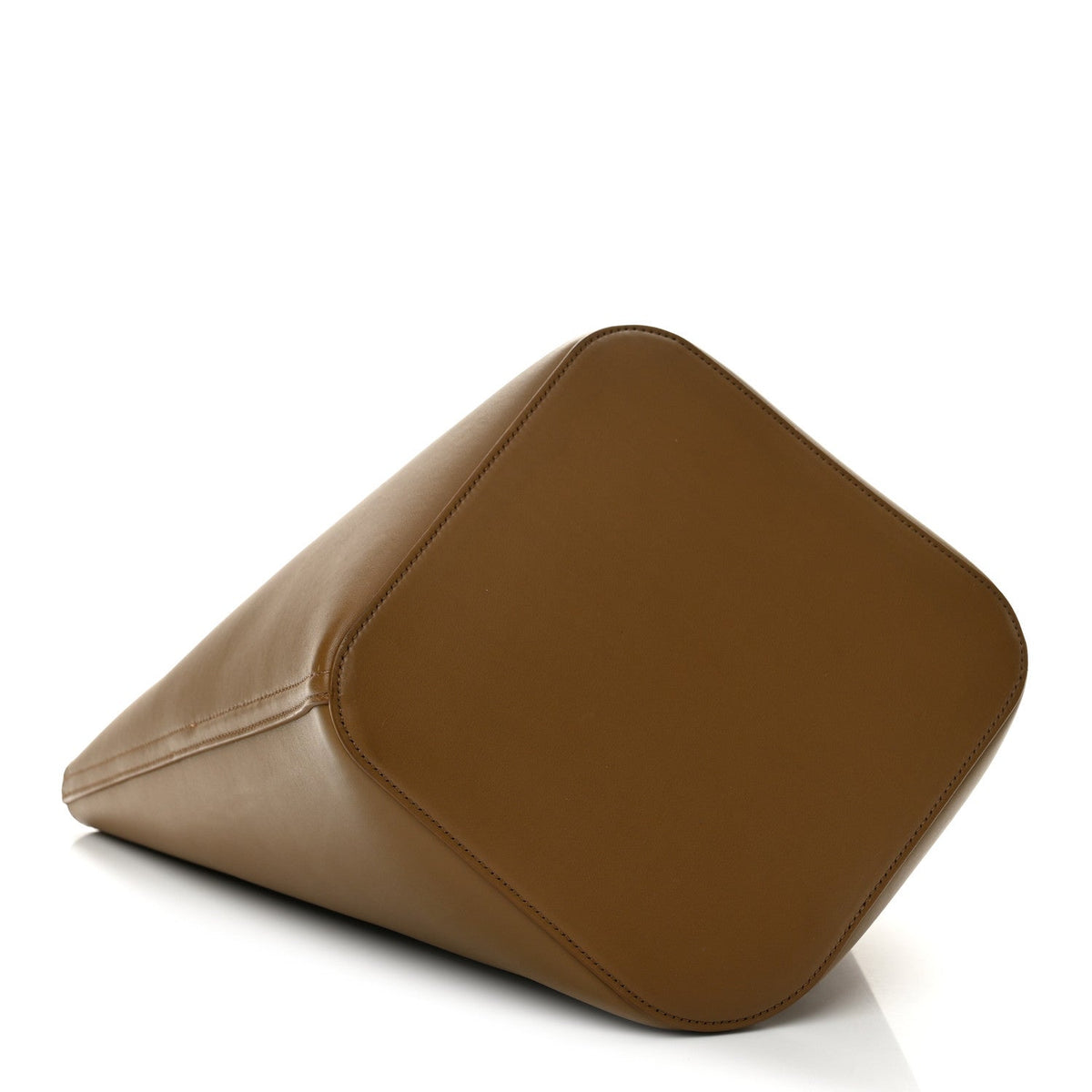 Smooth Calfskin Medium Pebble Bucket Bag Oak