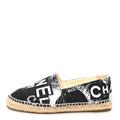 Printed Canvas Grosgrain 31 Rue Cambon Espadrilles 37 Black White
