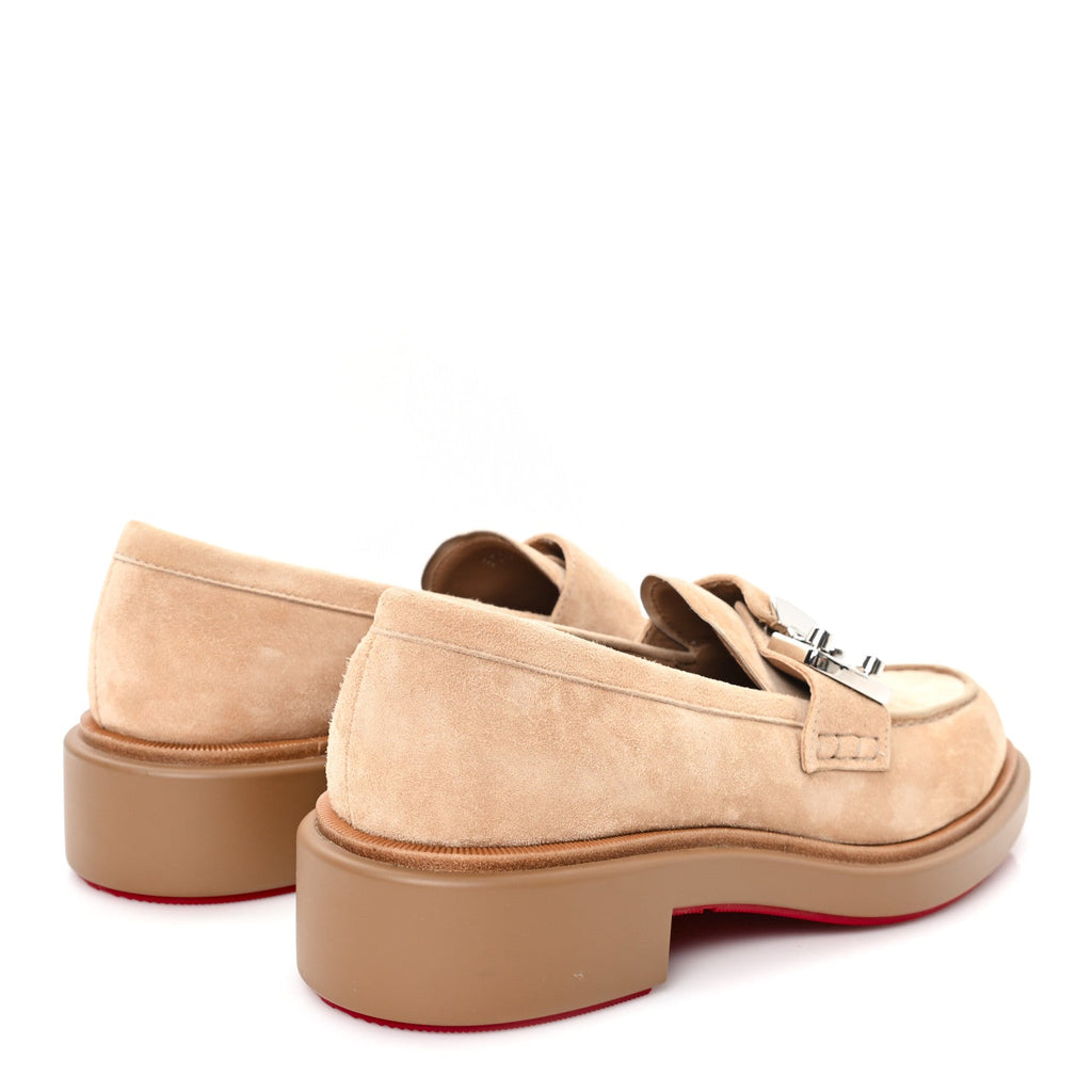 Suede Mens Urban Moc Lock Loafers 38 Beige