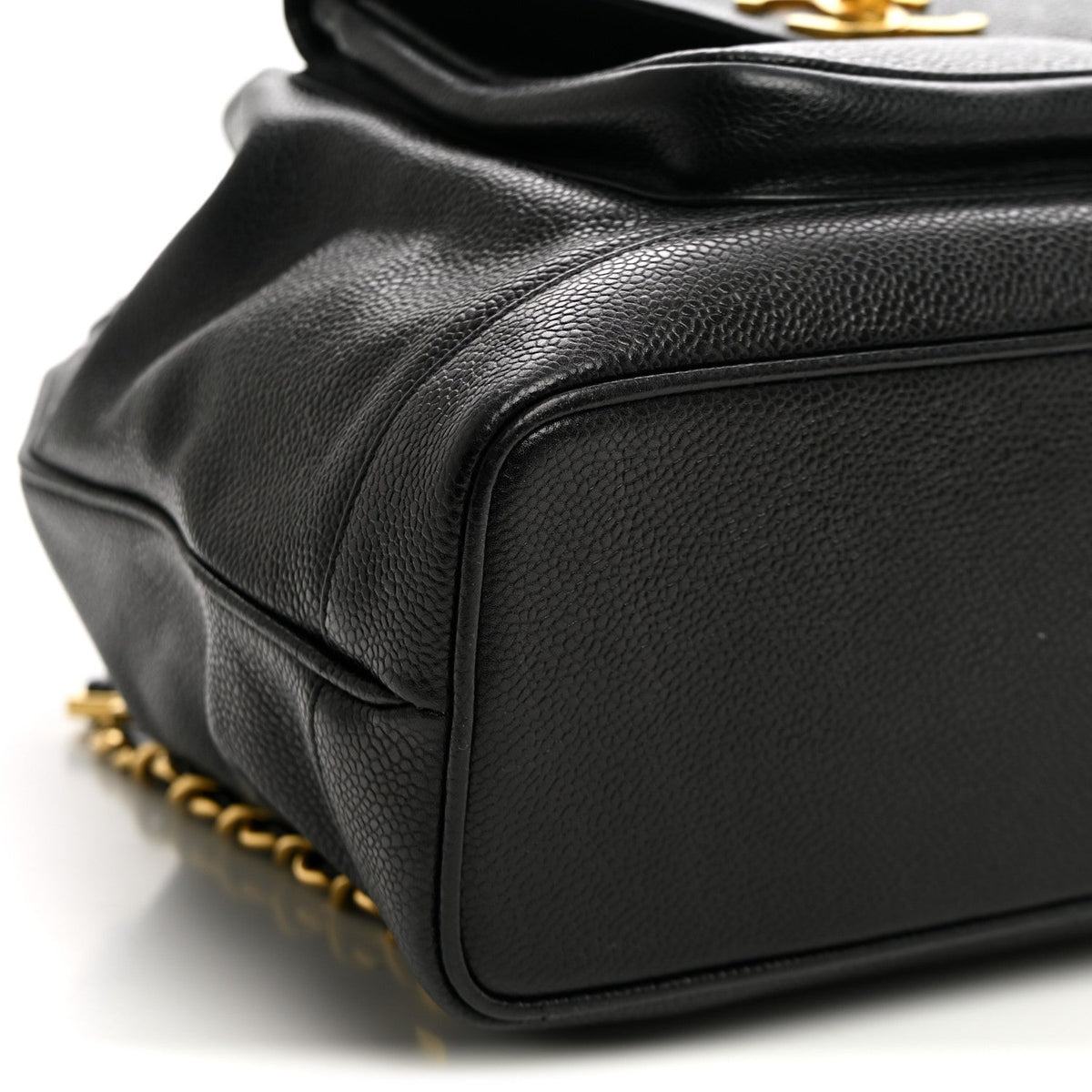 Caviar Drawstring Backpack Bag Black