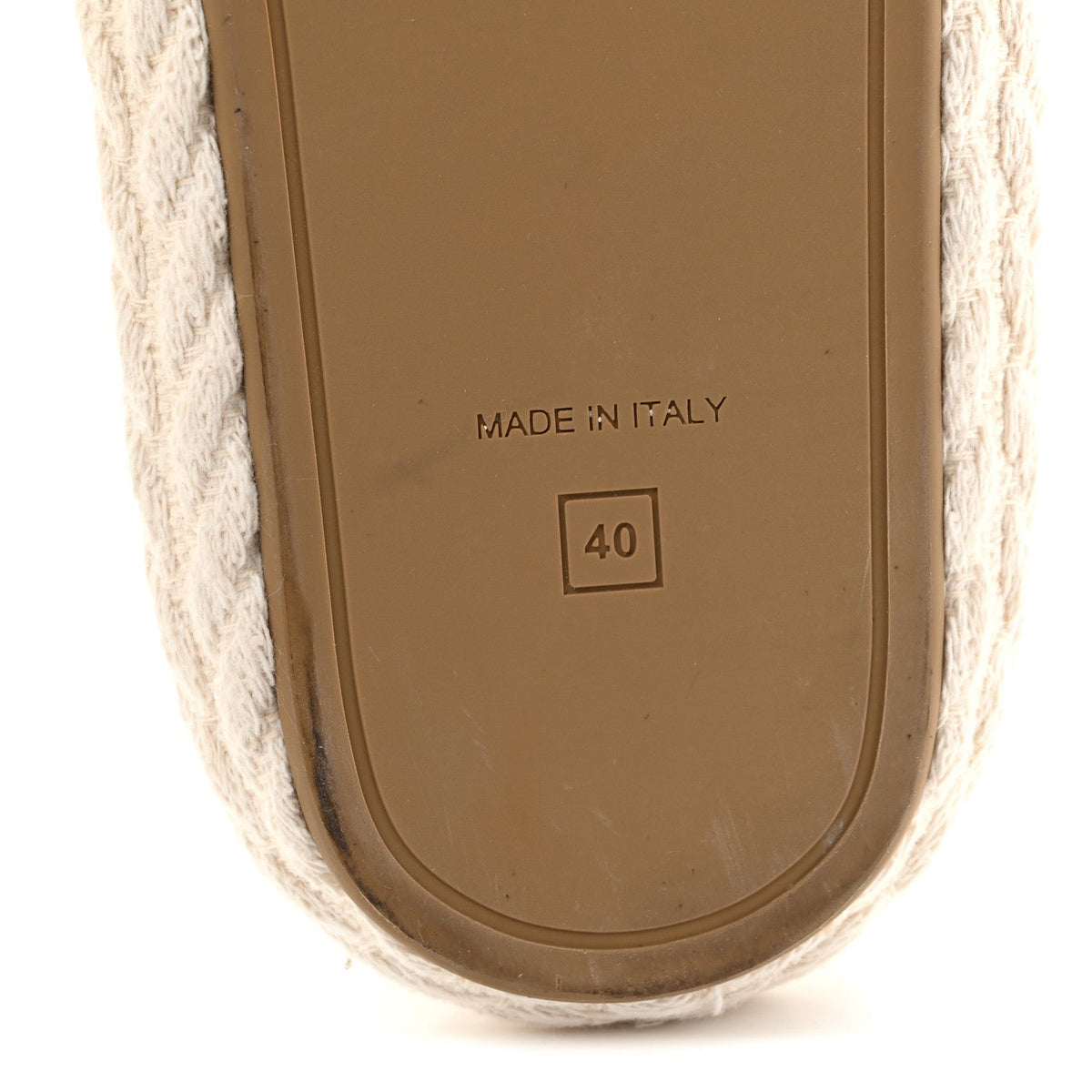 Tessuto Treccia Jacquard Ricamo Logo Slides 40 Grezzo Moka