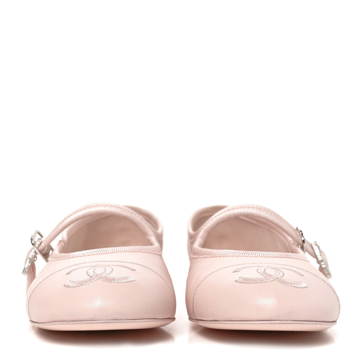 Lambskin Mary Jane Flats 38 Light Pink