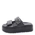 Nappa Quilted Padded Logo Platform Slide Sandals 36.5 Black