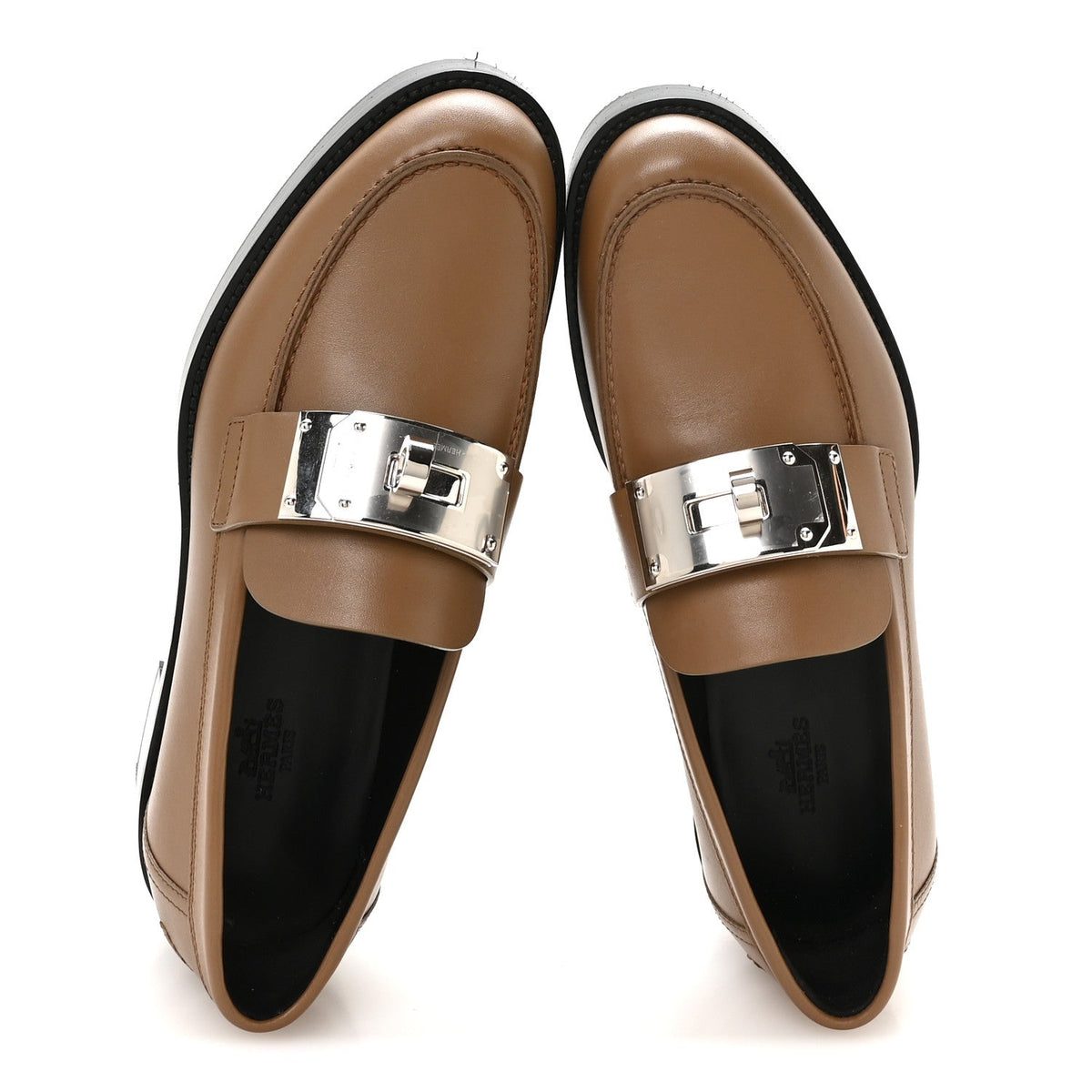 Calfskin Womens Hot Loafer 37 Naturel