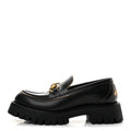 Cordovan Lux Womens Harald Horsebit 25mm Platform Loafers 35.5 Black