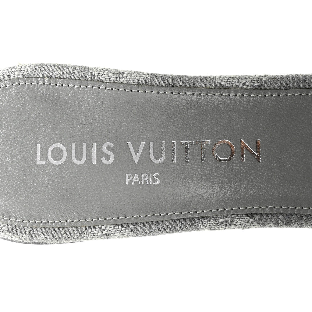 Monogram Denim 6AM Mules 40 Gray