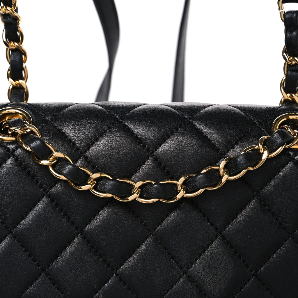 Calfskin Quilted Small Urban Spirit Backpack Black