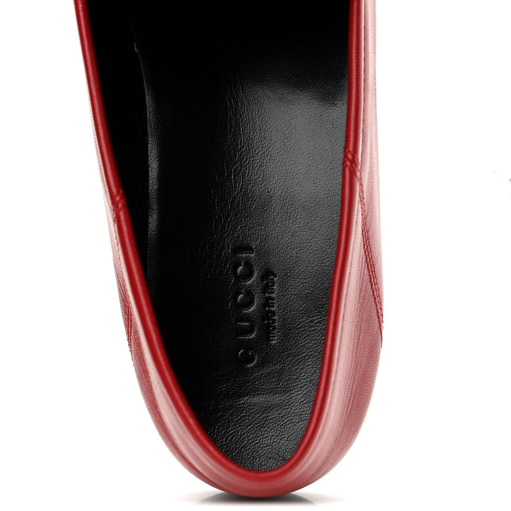 Lambskin Womens Brixton Horsebit Loafers 41 Hibiscus Red