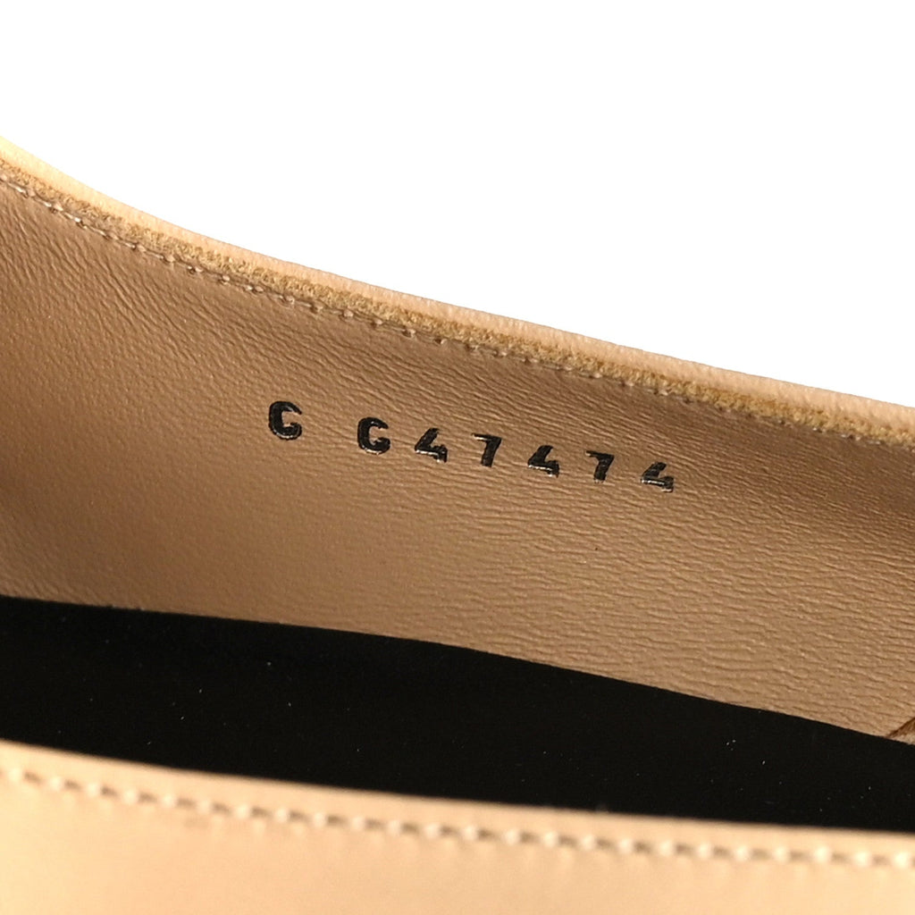 Lambskin Calfskin Cap Toe Pumps 40 Black Beige