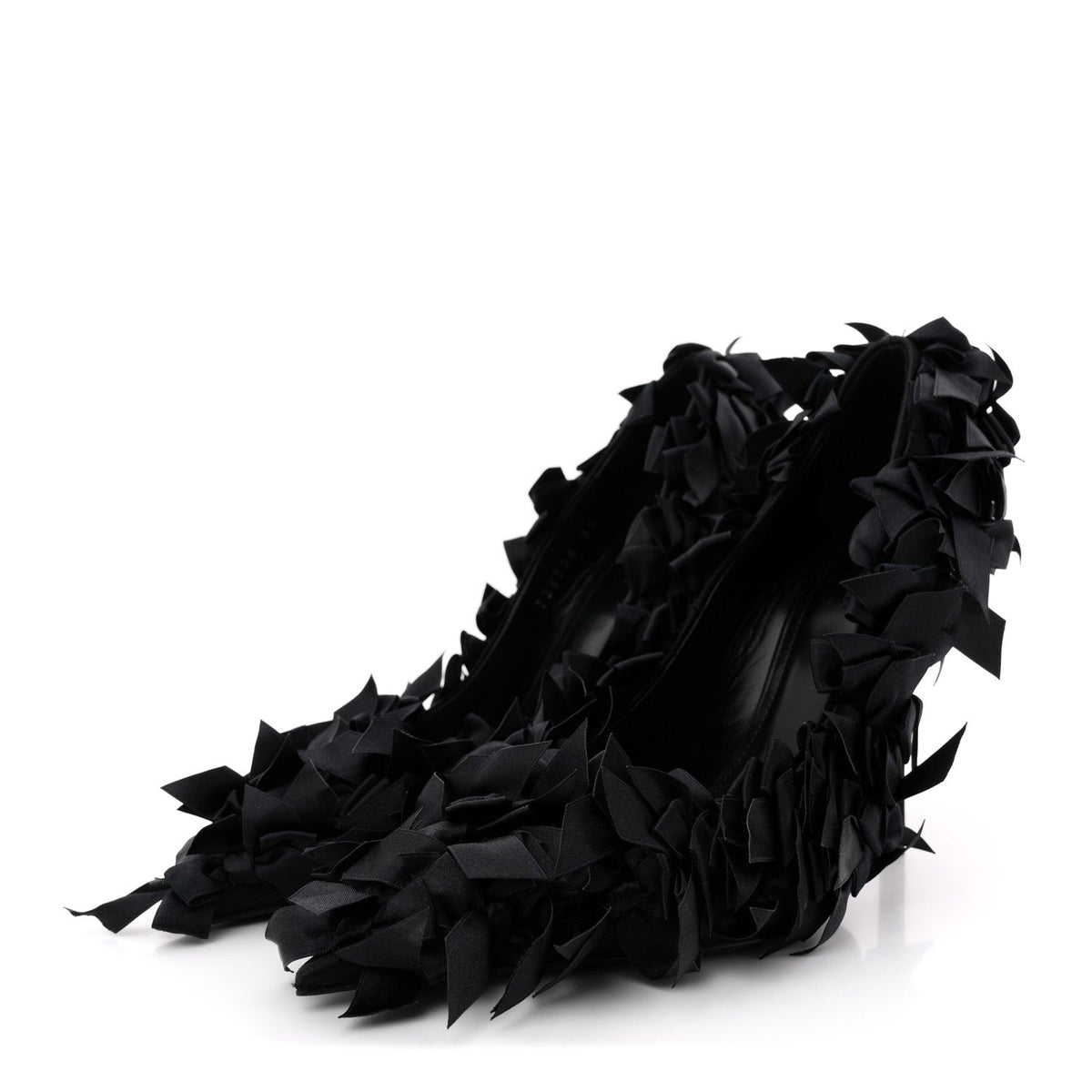 Satin Pointed Marie A Bows All Over 110mm Pumps  35 Black