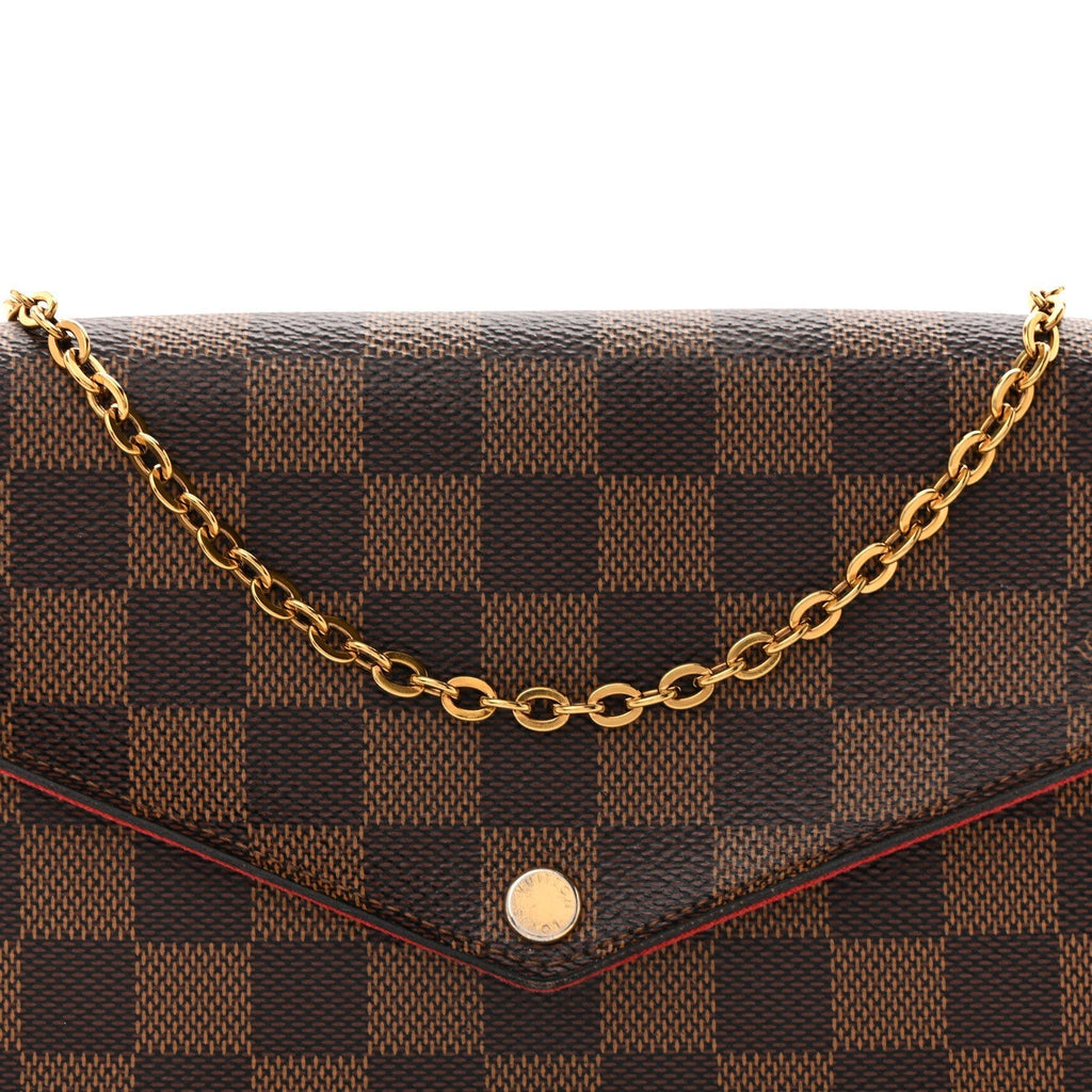 Damier Ebene Pochette Felicie Chain Wallet