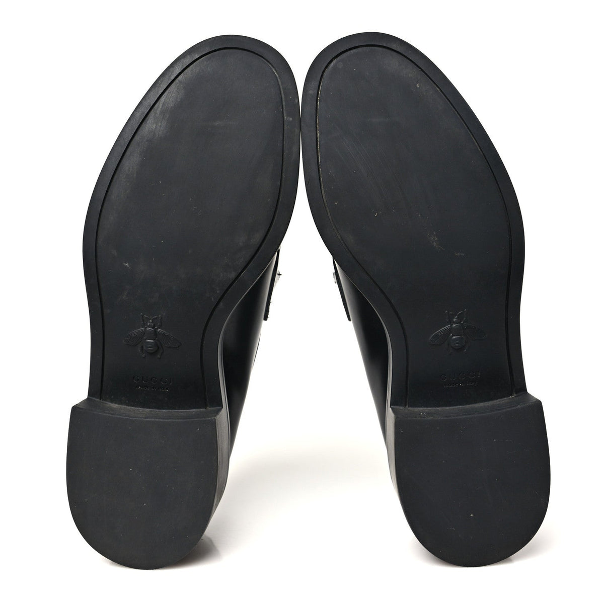 Calfskin Horsebit Womens Lug Sole Loafers 37 Black
