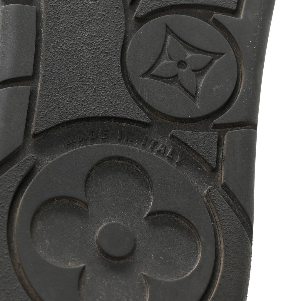 Nylon Embossed Monogram Aspen Platform Clog Mules 39.5 Black