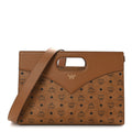 Visetos Calfskin Medium Diamond Tote Cognac