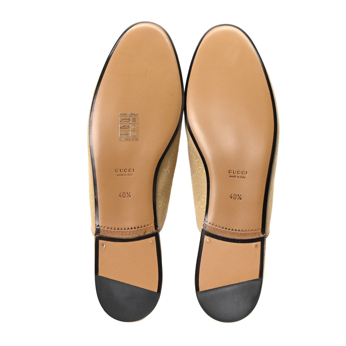 Canvas GG Monogram Womens Princetown Slippers 40.5 Egypt Salt