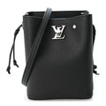 Calfskin Nano Lockme Bucket Black