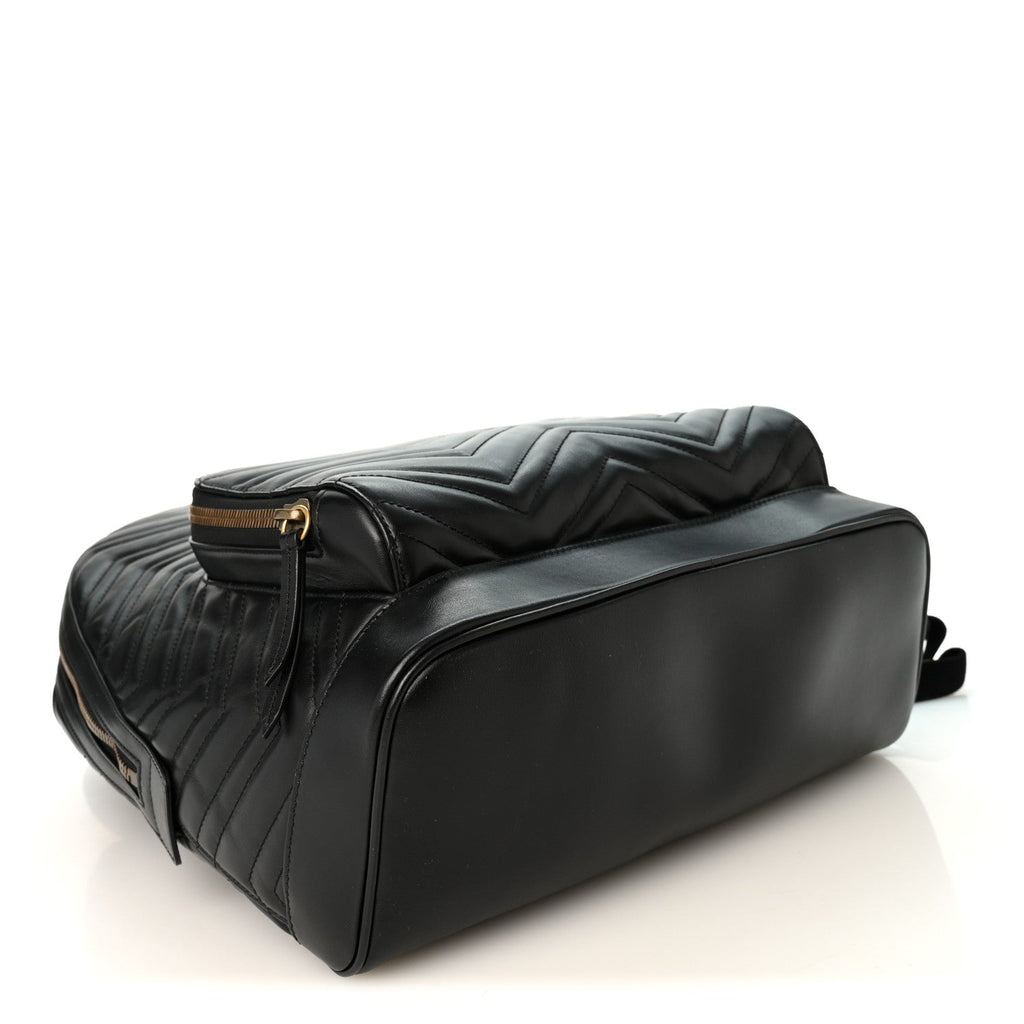 Calfskin Matelasse GG Marmont Day Backpack Black