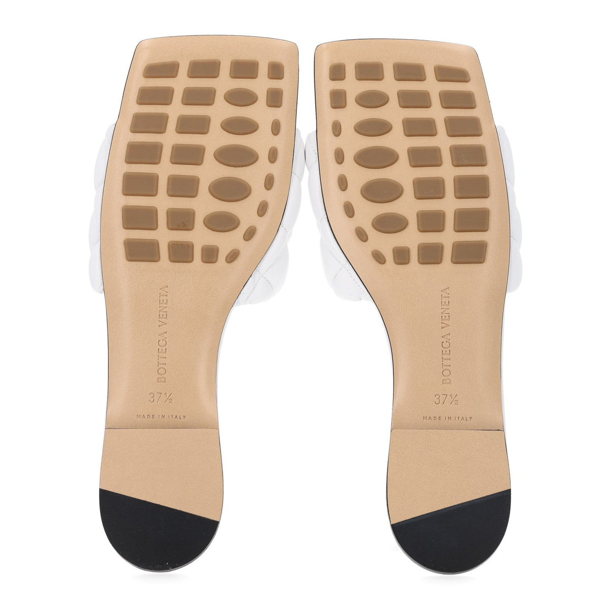 Nappa Matelasse Padded Flat Sandals 37.5 Optic White