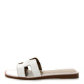 Box Calfskin Oran Sandals 38 White
