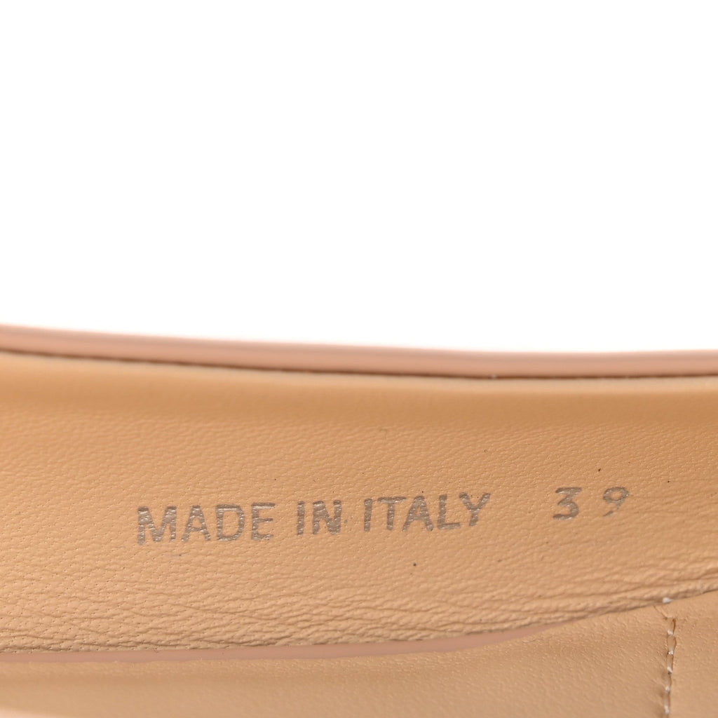 Patent Triangle Ballerina Flats Cipria 39 Cipria