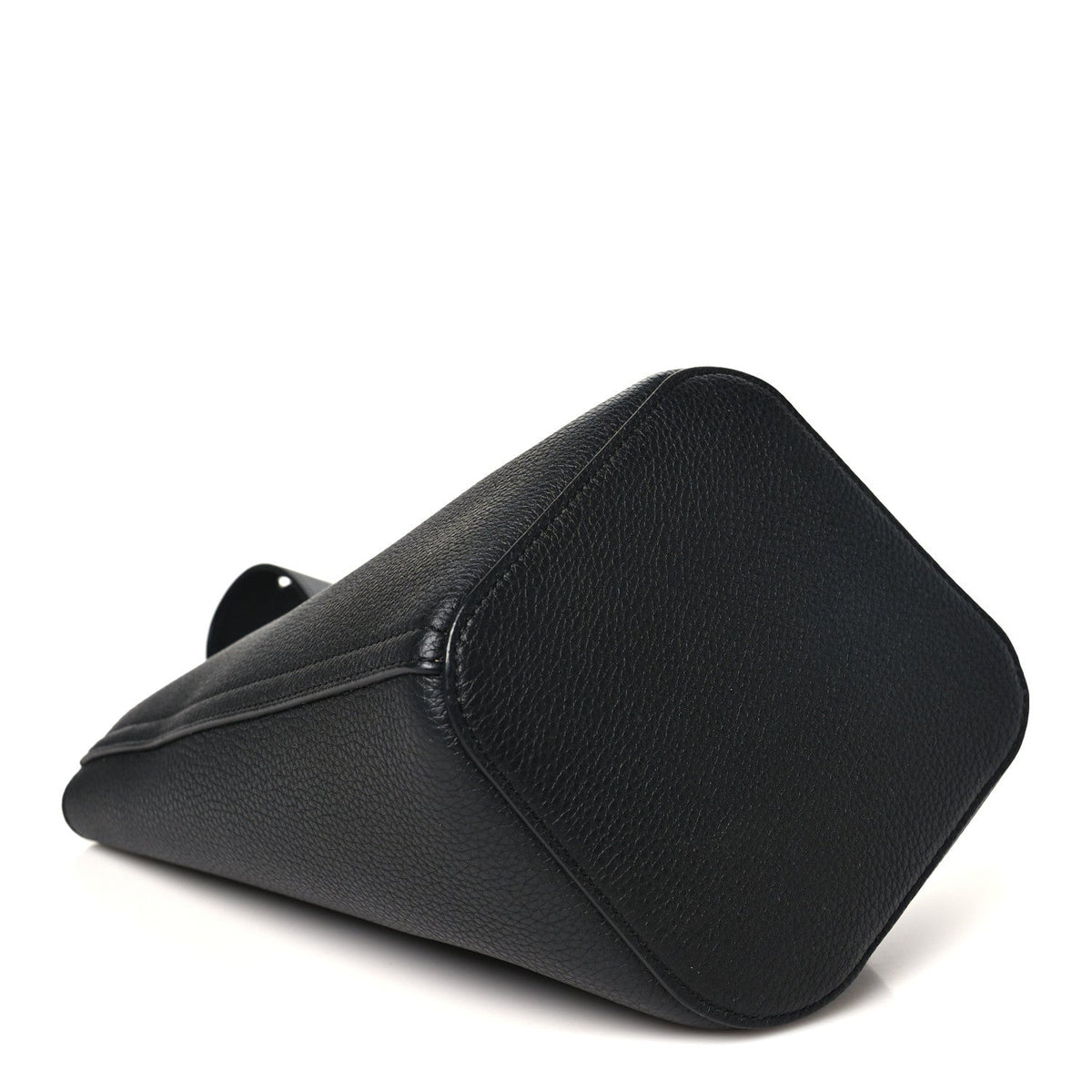 Soft Grained Calfskin Mini Pebble Bucket Bag Black