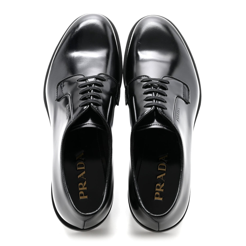 Spazzolato Mens Derby Loafers 7.5 Black