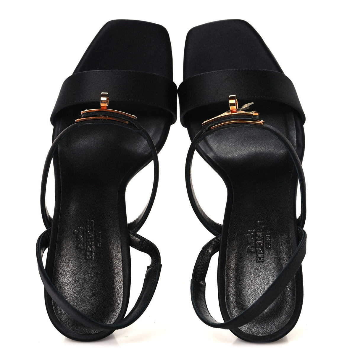 Satin Glamour 95 Sandals 36.5 Black