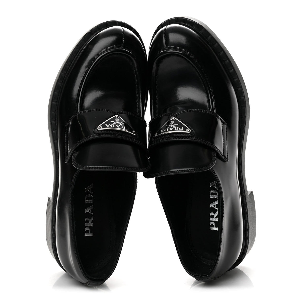 Spazzolato Metal Triangle 50mm Loafers 38 Black