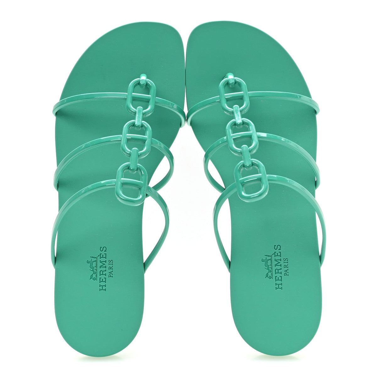 Rubber Womens Mykonos Sandals 36 Vert Tourmaline