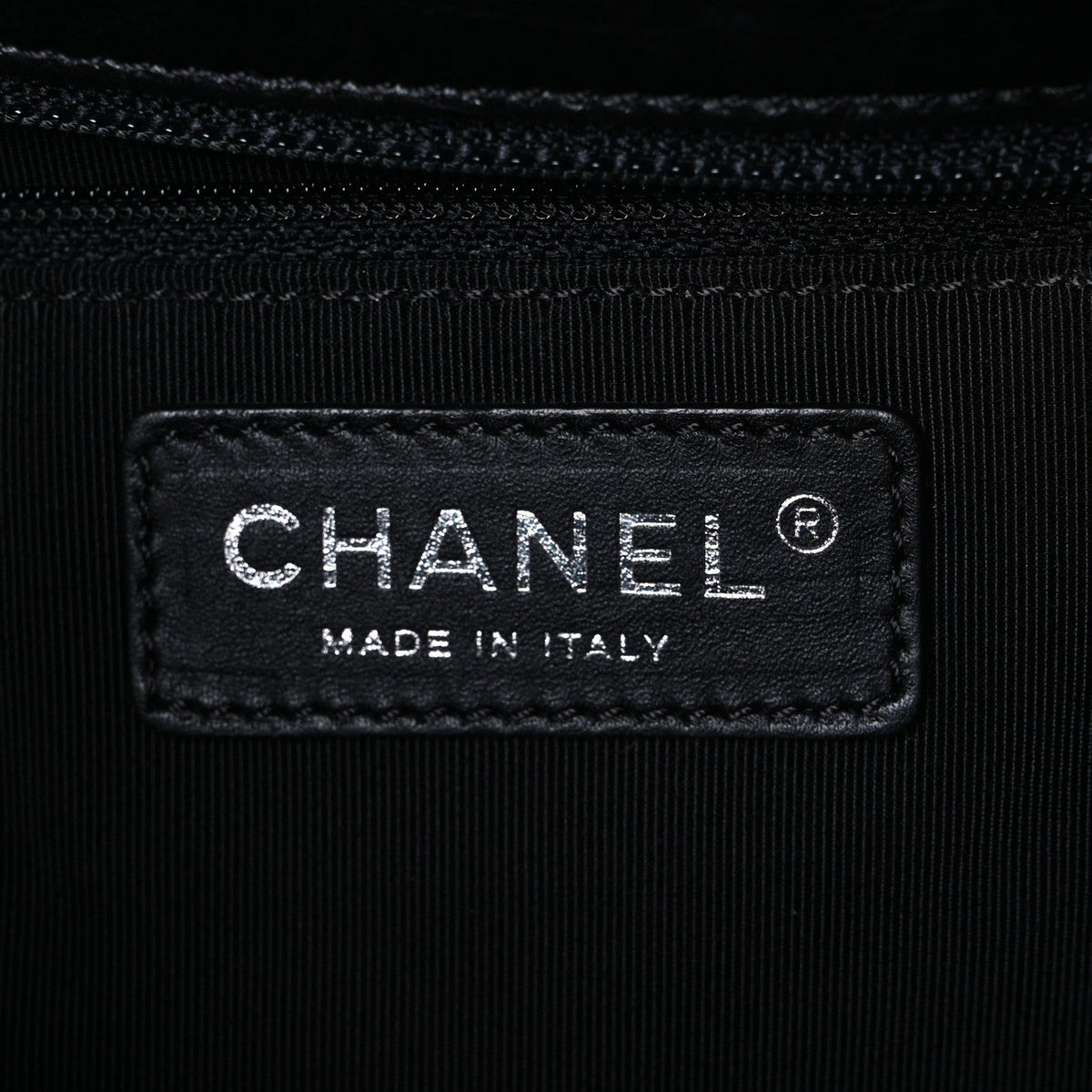 Grained Calfskin Quilted Large Casual Rock Backpack Black