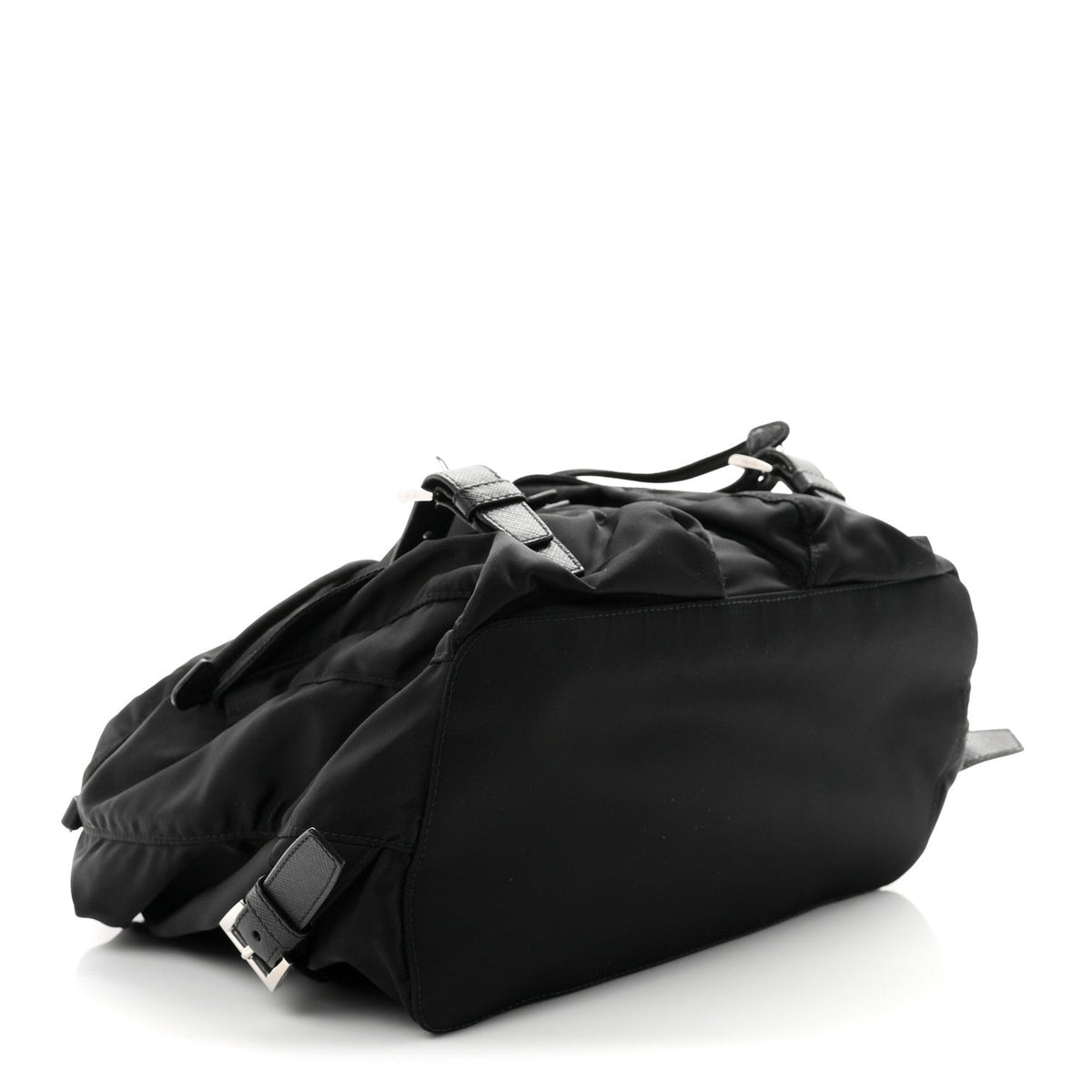 Re-Nylon Saffiano Medium Backpack Black