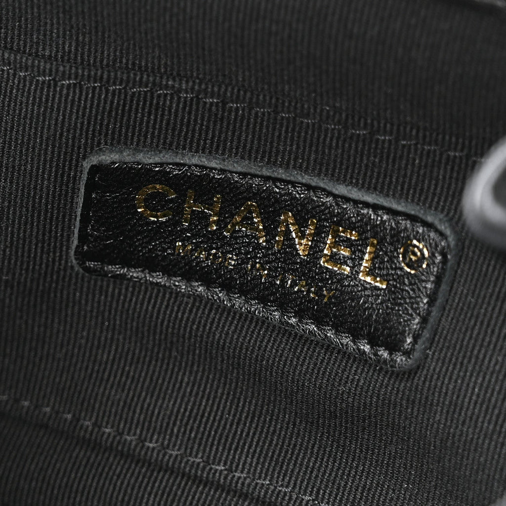 Lambskin Quilted Small Duma Drawstring Backpack Black