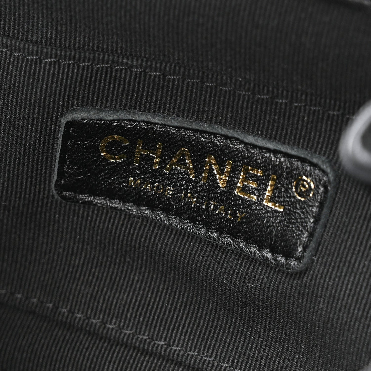 Lambskin Quilted Small Duma Drawstring Backpack Black